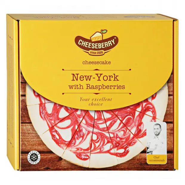 Торт Cheeseberry Чизкейк New York с малиной 1 кг