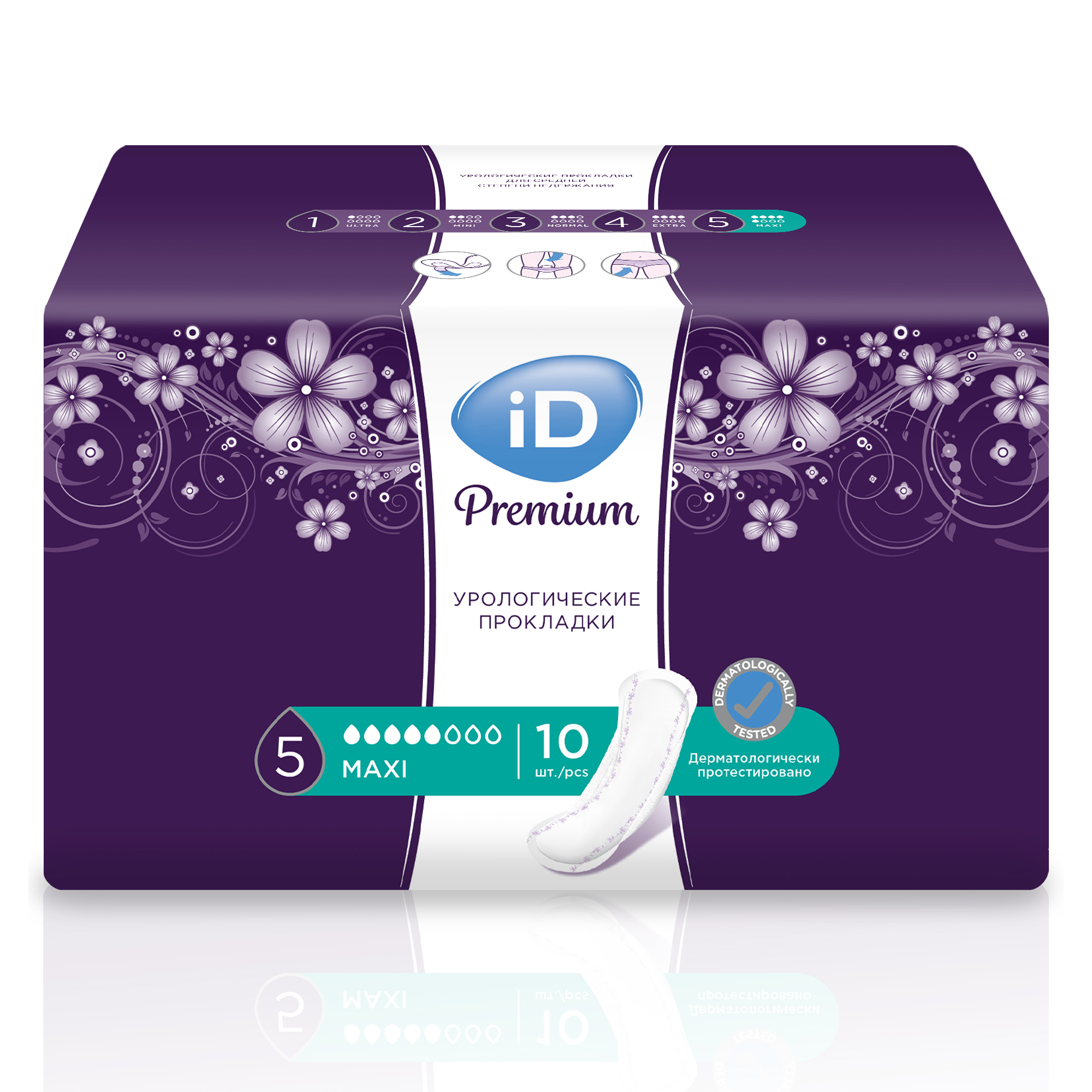 Урологические прокладки iD Premium Maxi 10 шт 929₽