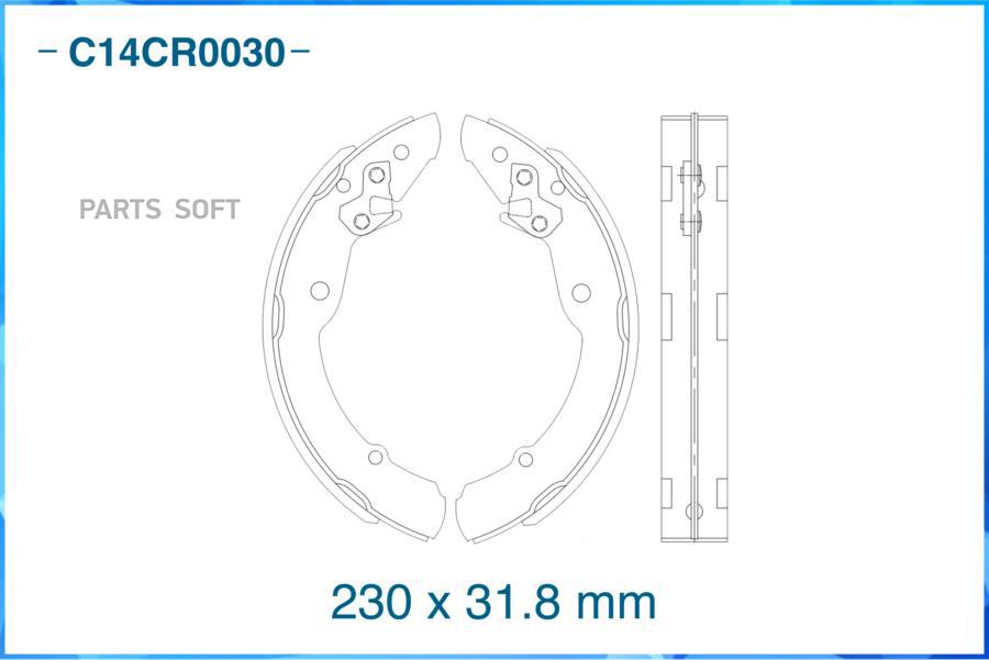 

Тормозные колодки CWORKS задние барабанные c14cr0030