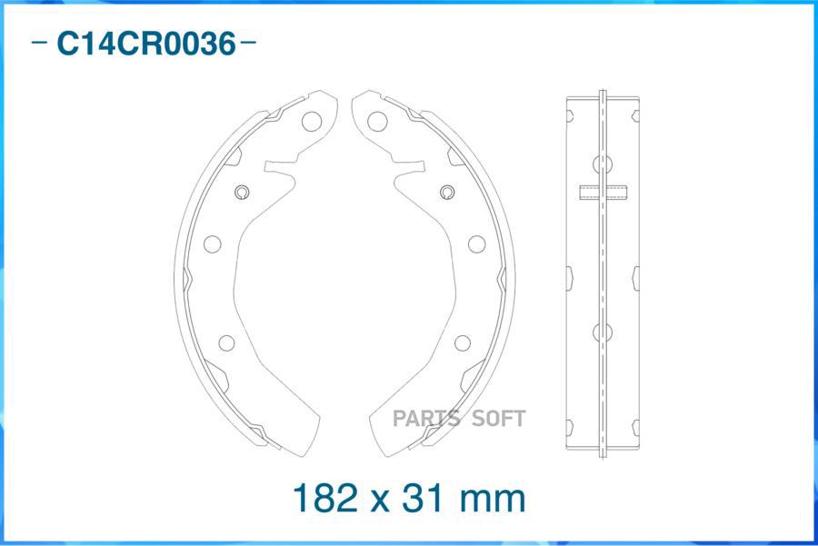 

Тормозные колодки CWORKS задние барабанные c14cr0036