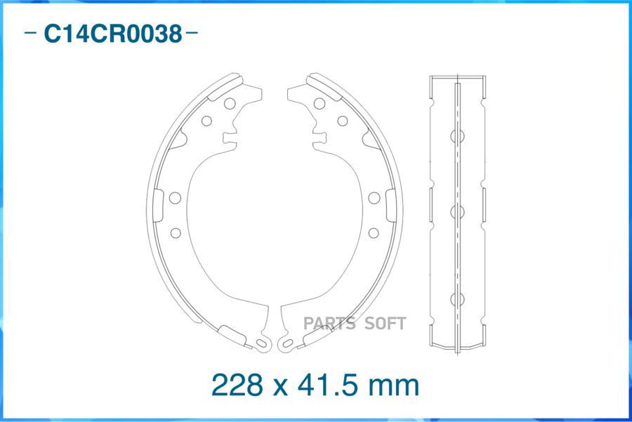 

Тормозные колодки CWORKS задние барабанные c14cr0038