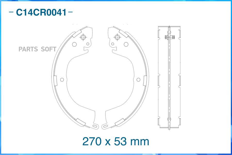 

Тормозные колодки CWORKS задние барабанные c14cr0041