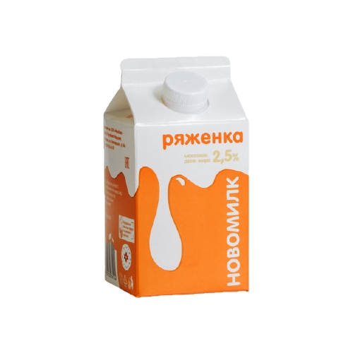 

Ряженка Новомилк 2,5% БЗМЖ 475 мл