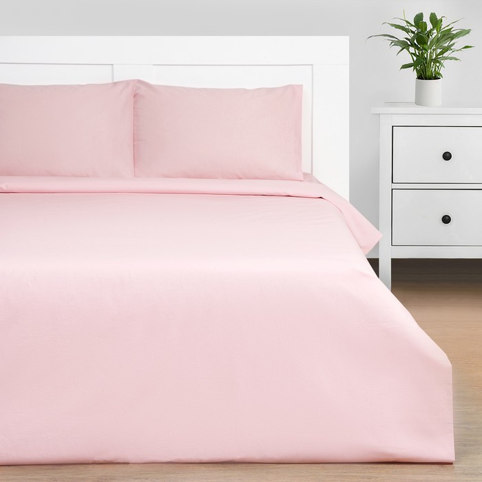 

Постельное бельё Этель 1,5 сп Crystal rose 143х215, 150х214, 50х70см-2 шт,100% хлопок, по, Plain collection