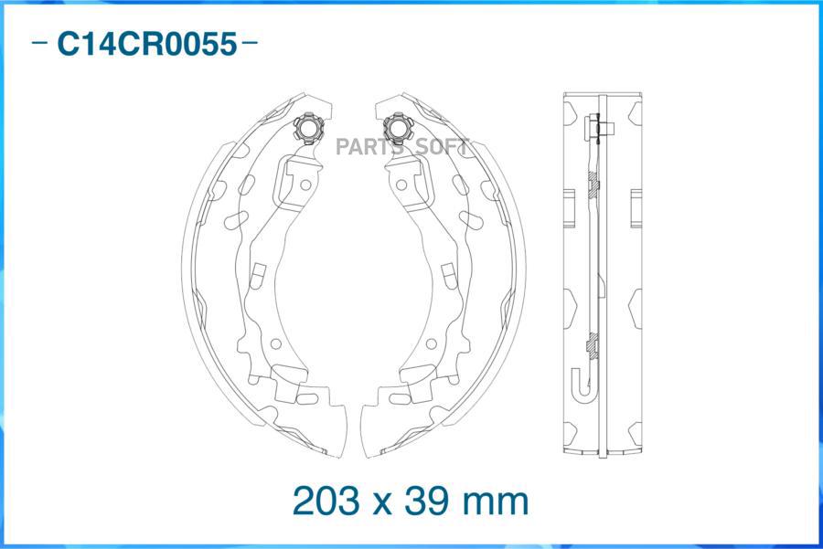 

Тормозные колодки CWORKS задние барабанные c14cr0055