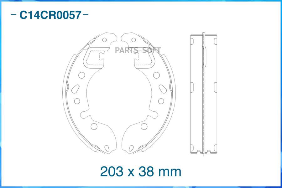

Тормозные колодки CWORKS задние барабанные c14cr0057