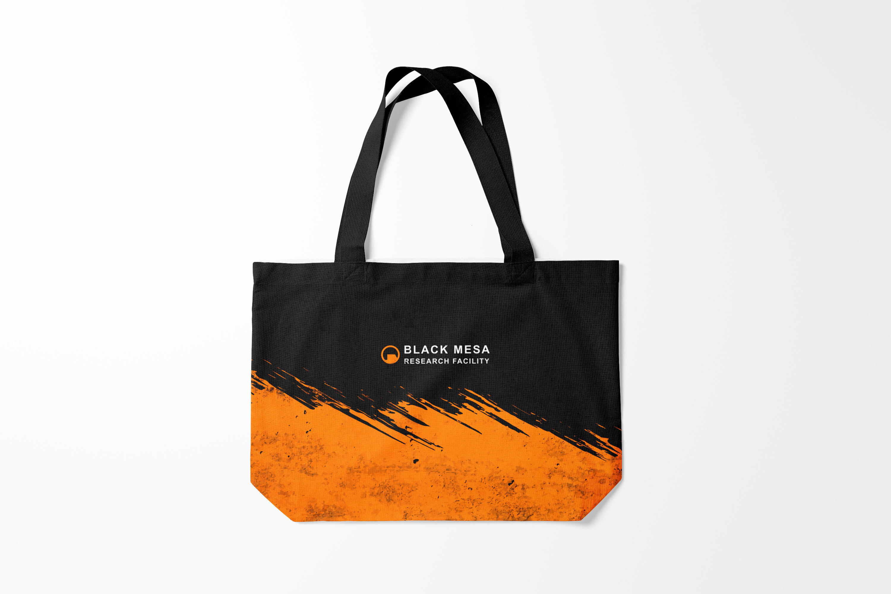 

Сумка шoппер унисекс Burnettie Half Life BLACK MESA, черный; оранжевый, Half Life BLACK MESA