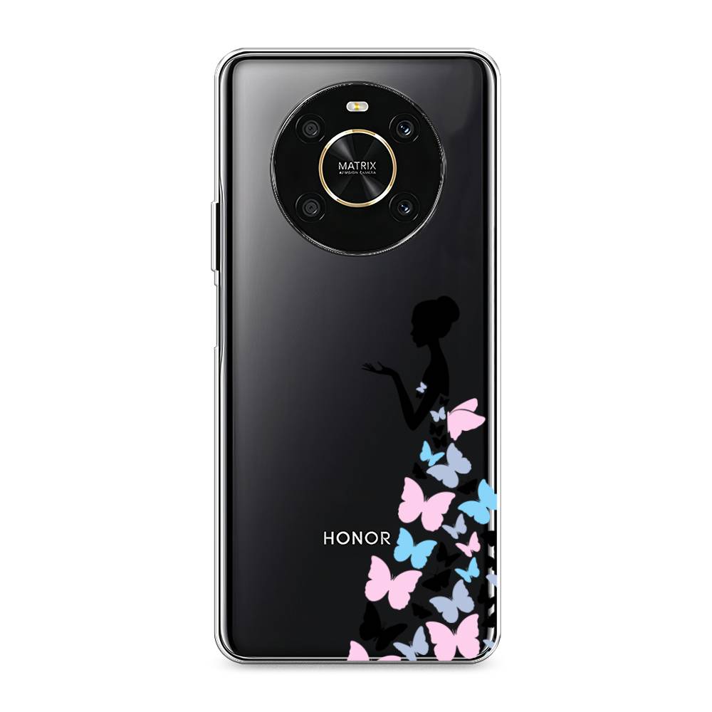 фото Силиконовый чехол "платье из бабочек" на honor x9 awog