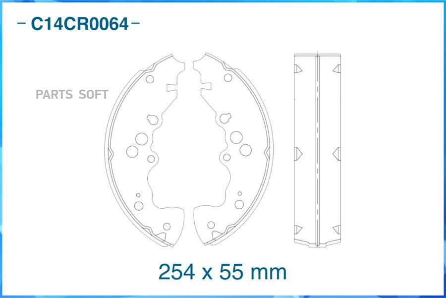 

Тормозные колодки CWORKS задние барабанные c14cr0064