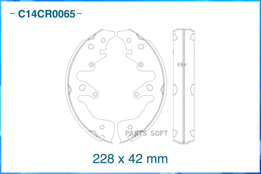 

Тормозные колодки CWORKS задние барабанные c14cr0065