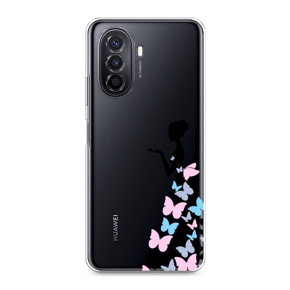 фото Силиконовый чехол "платье из бабочек" на huawei nova y70 awog