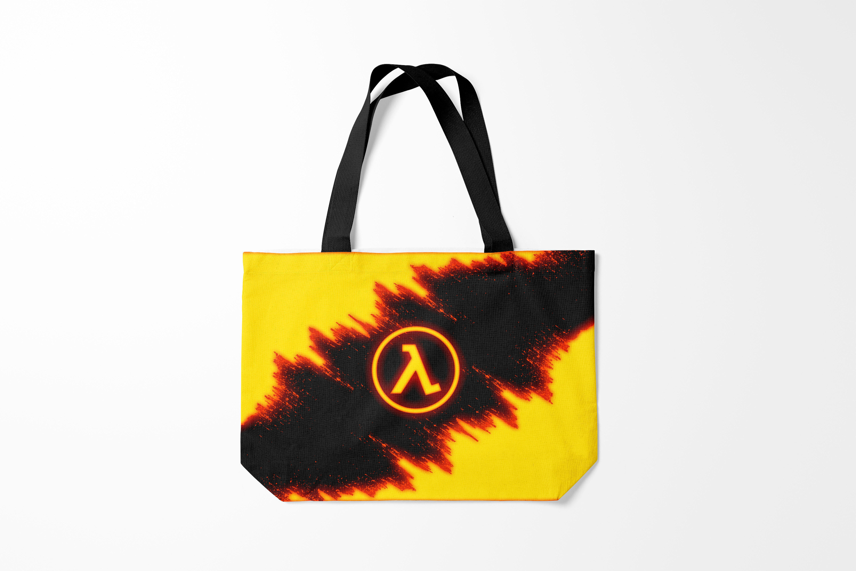

Сумка шoппер унисекс Burnettie Half Life, черный; желтый, Half Life