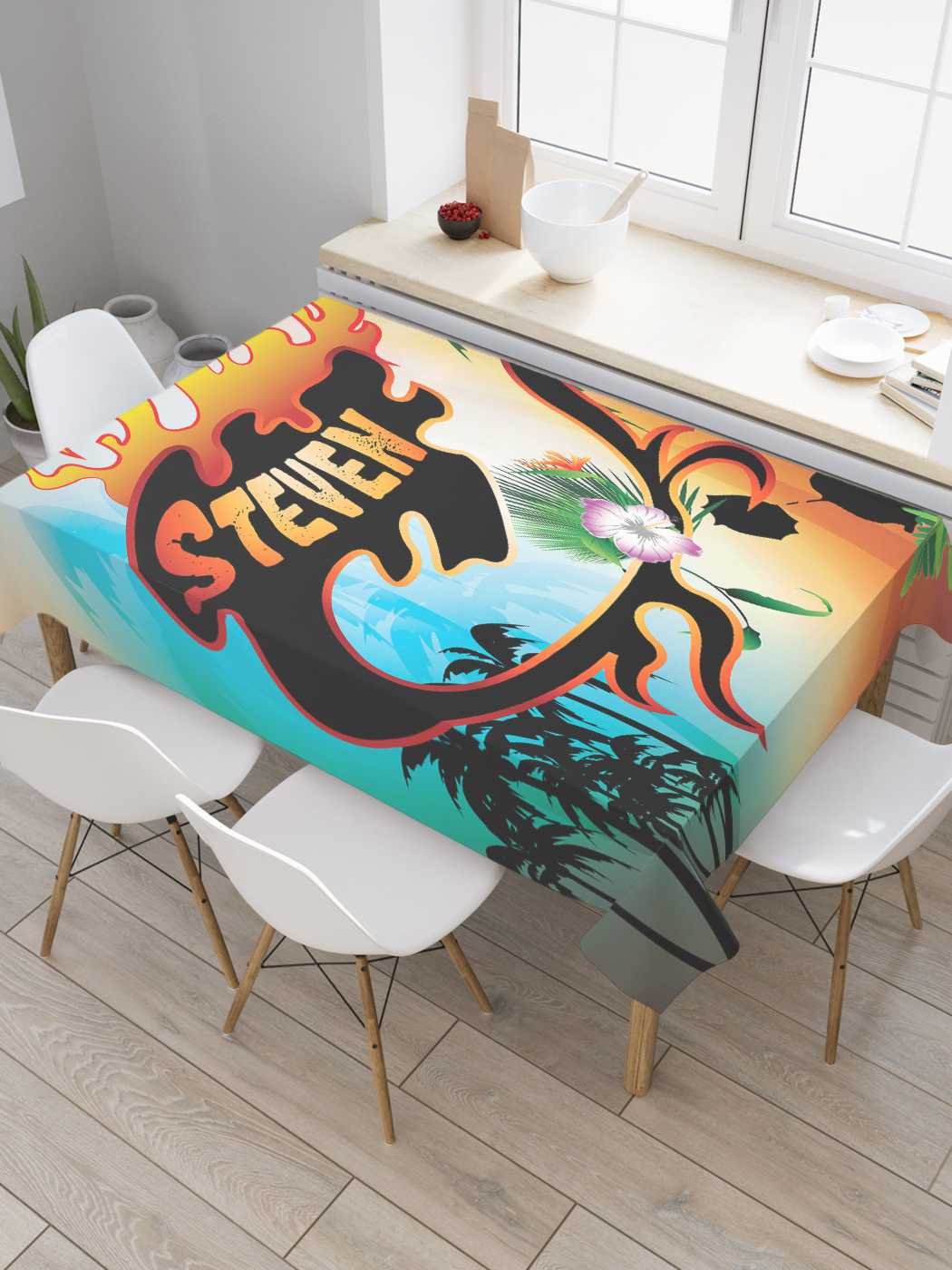 

Скатерть прямоугольная JoyArty "Серфинг графити Стивен" из сатена, 120x145 см, Голубой, Серфинг графити Стивен