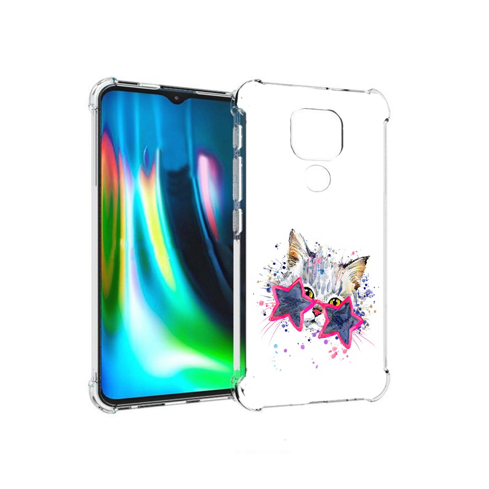 

Чехол MyPads Tocco для Motorola Moto E7 Plus звездные очки (PT155921.339.353), Прозрачный, Tocco