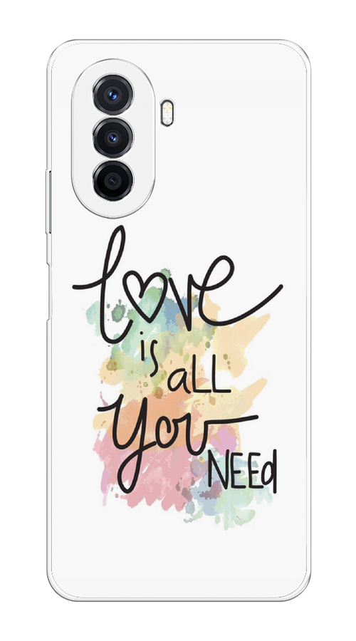 

Чехол на Huawei Nova Y70/Y71 "Love is all you need", Белый;черный;зеленый, 6109150-1