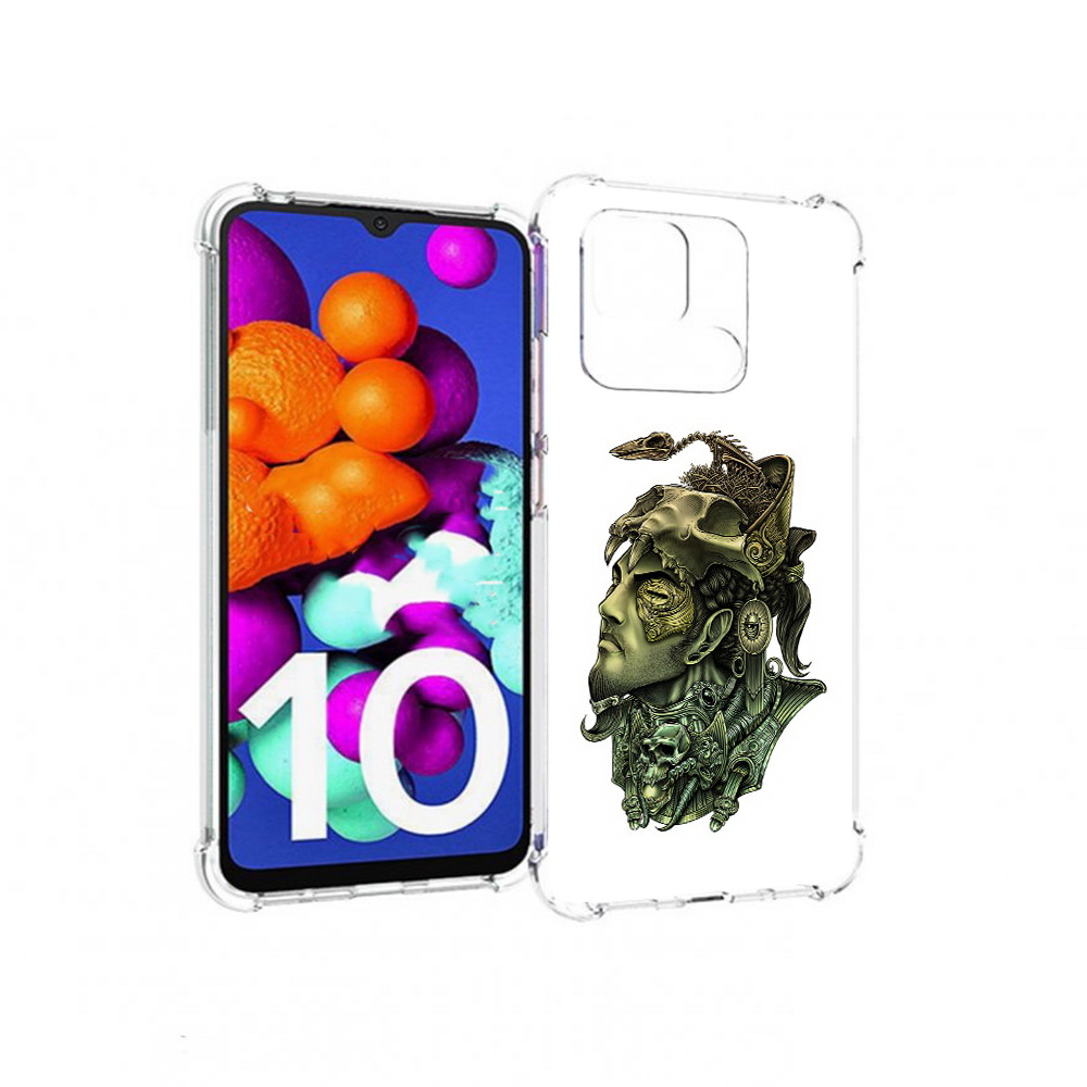 

Чехол MyPads Tocco для Xiaomi Redmi 10C бронзовый воин, Прозрачный, Tocco