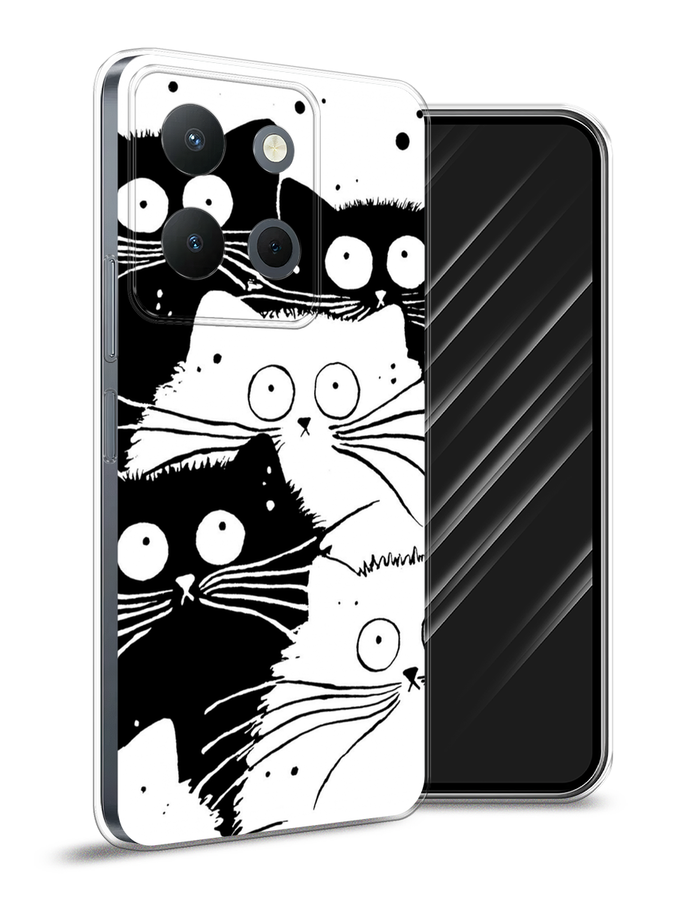 

Чехол Awog на Vivo Y36 4G "Коты черно-белые", Черный;белый, 269250-1