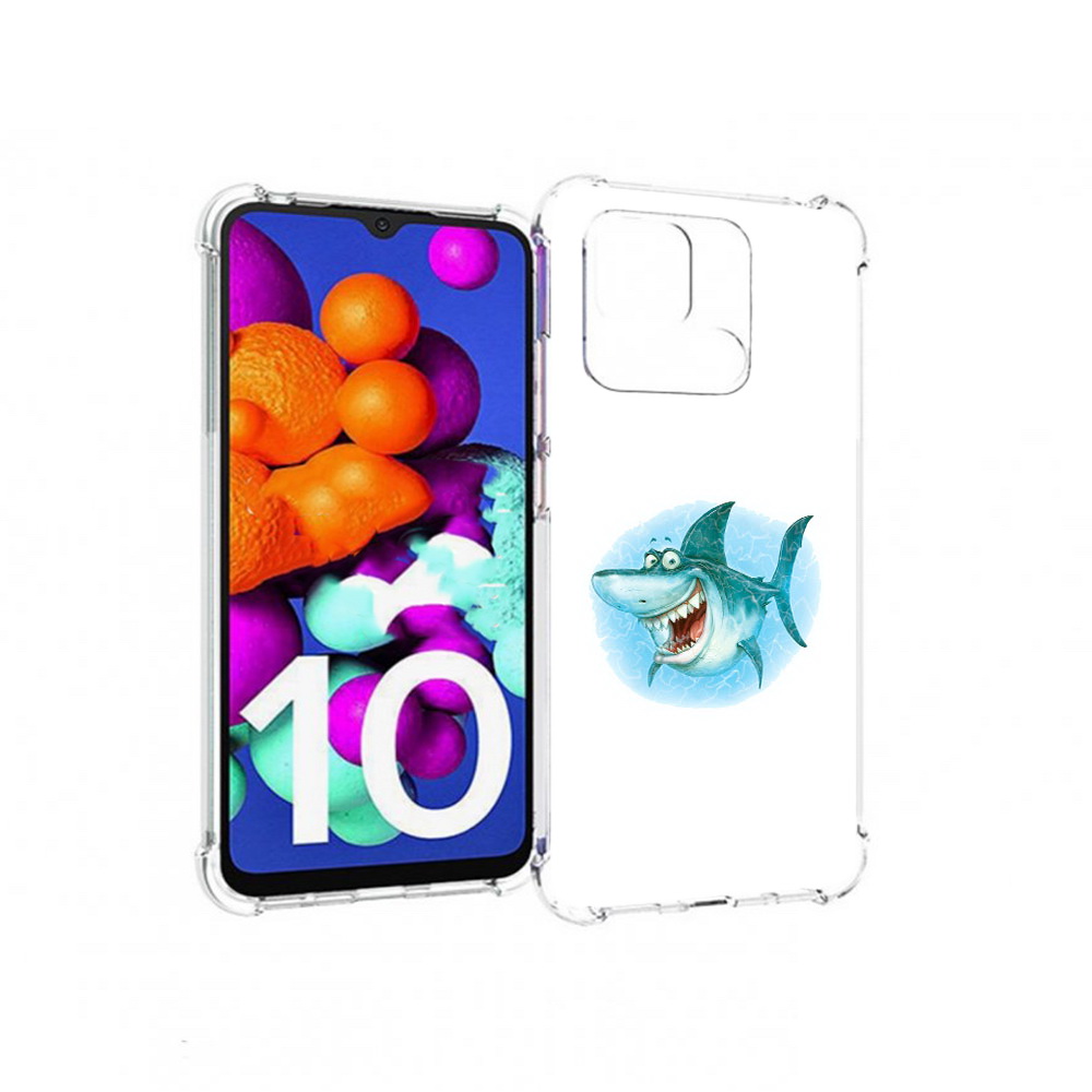

Чехол MyPads Tocco для Xiaomi Redmi 10C веселая акула, Прозрачный, Tocco