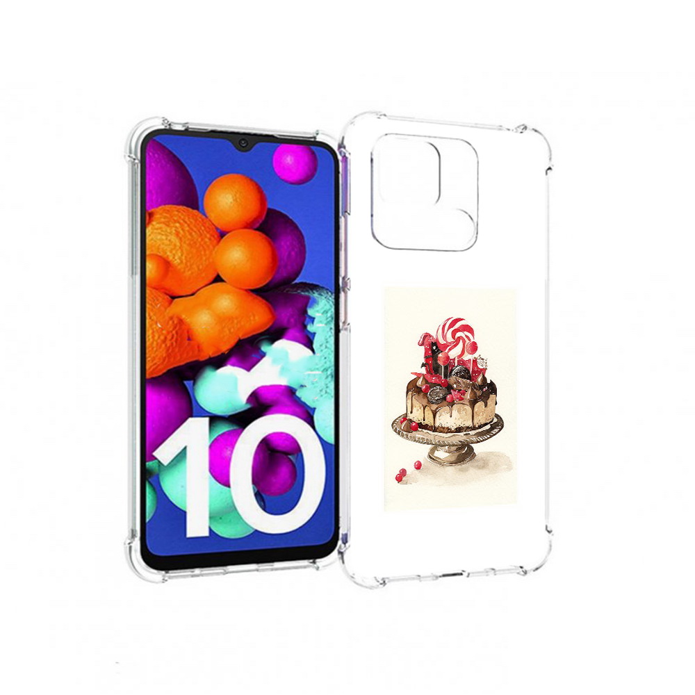 Чехол MyPads Tocco для Xiaomi Redmi 10C вкусный торт
