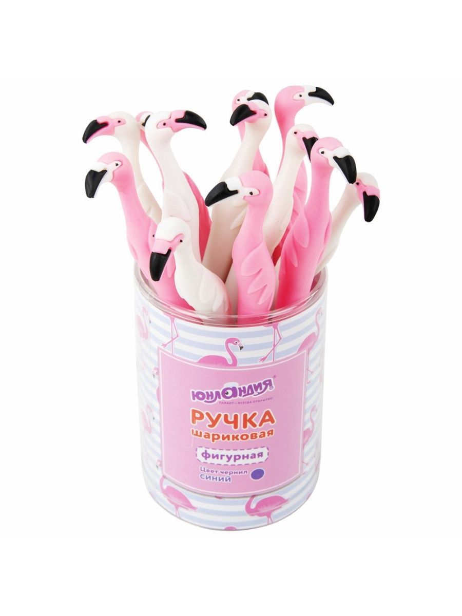 

Ручки Юнландия силиконовые Фламинго 12 шт