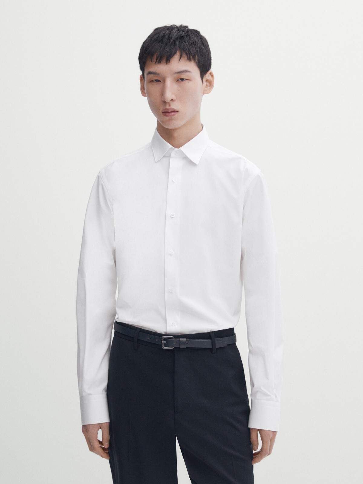 

Рубашка мужская Massimo Dutti 0175/175-I2024 белая 39, Белый, 0175/175-I2024