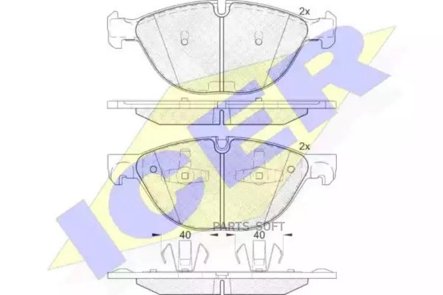 

Колодки Передние Bmw X5(E70)/X6(E71) All 07-> /Excl.M-Technik Icer 181905 Icer арт. 181905