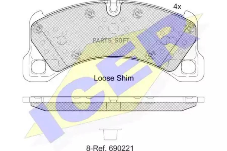 

Колодки Передние Porsche Cayenne Ii/Vw Touareg Ii/Type Brembo Icer 182206 Icer арт. 182206