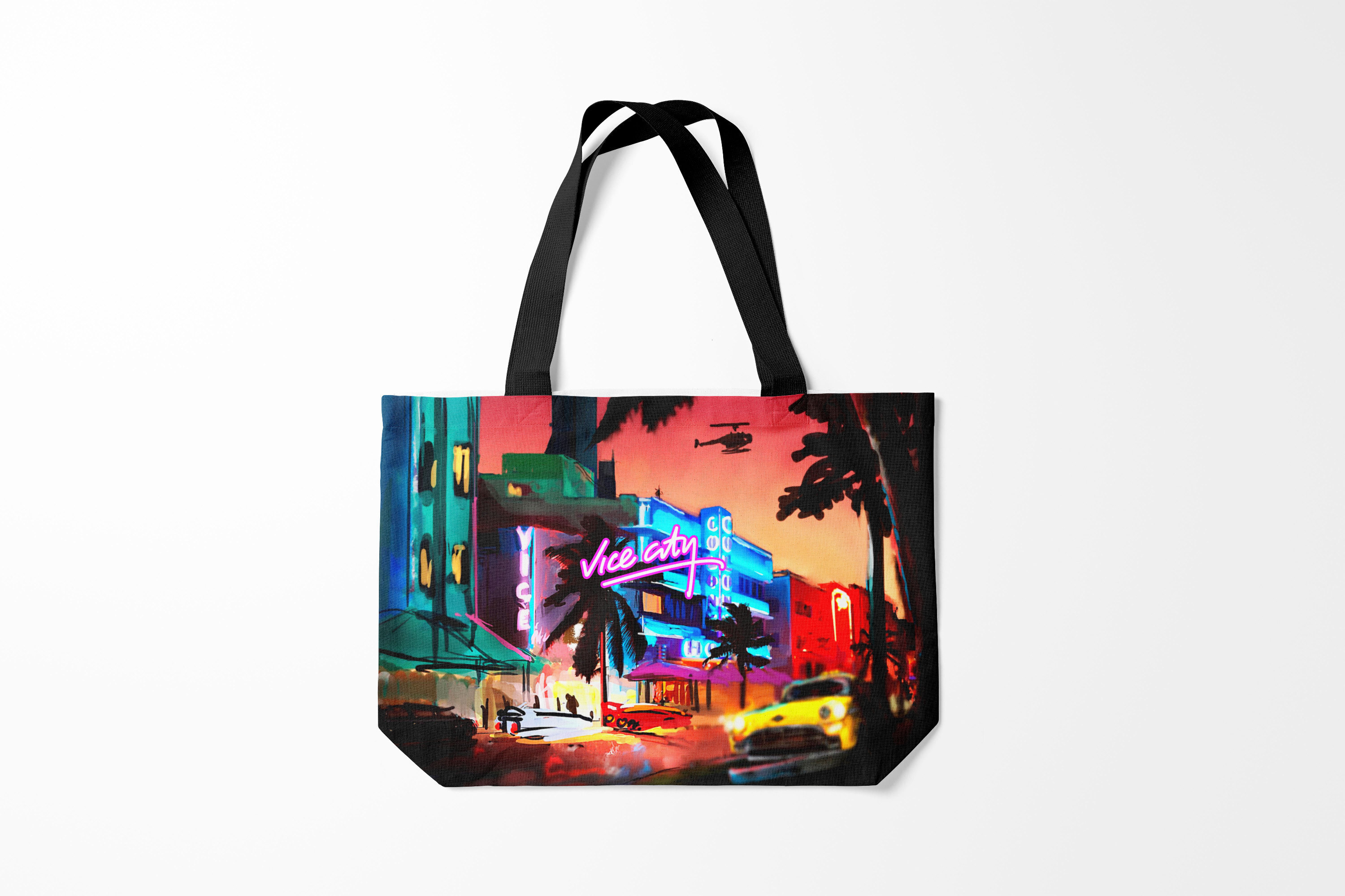 

Сумка шoппер унисекс Burnettie GTA VICE CITY, разноцветный, GTA VICE CITY