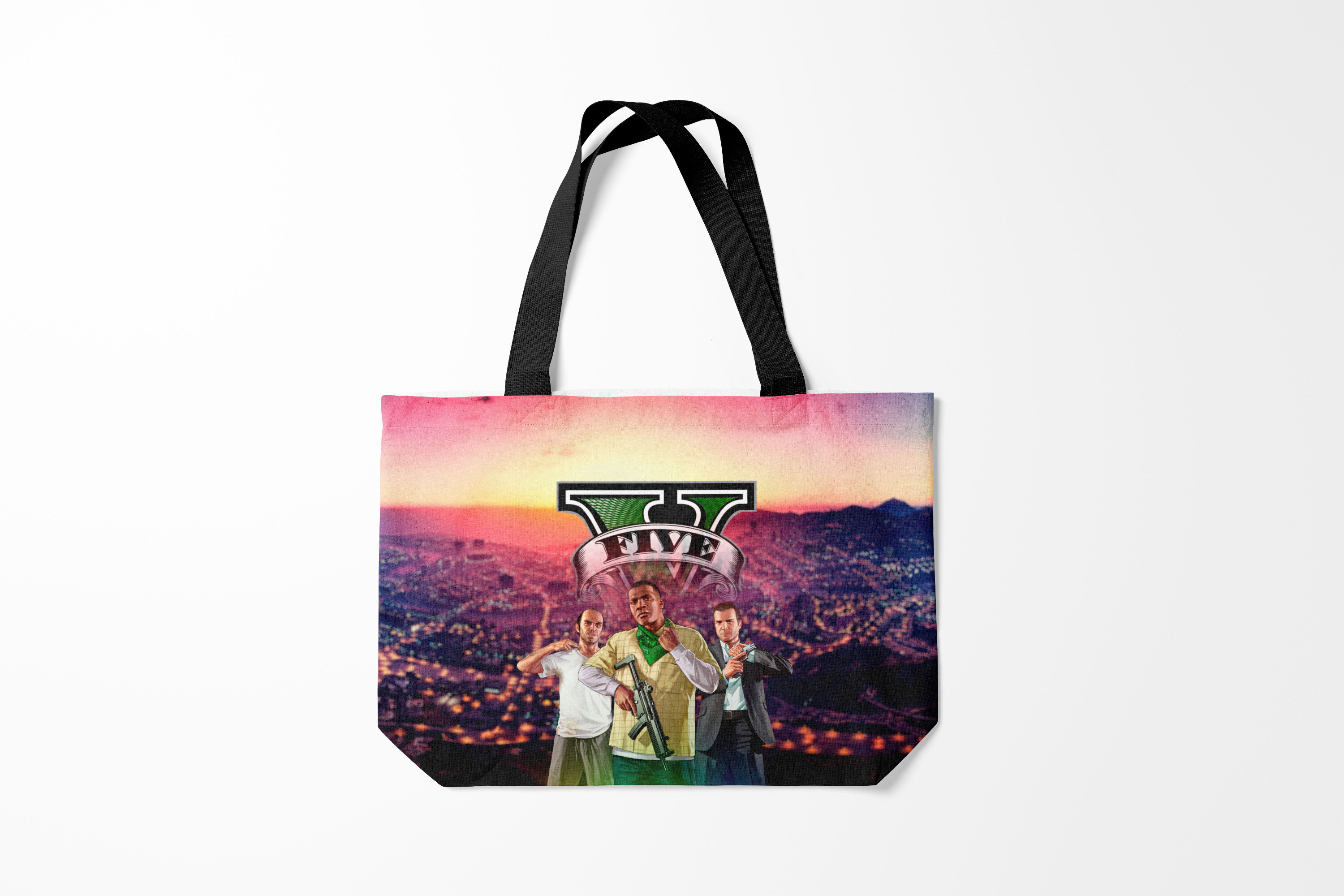

Сумка шoппер унисекс Burnettie GTA V TEAM FOREVER AND EVER, фиолетовый, GTA V TEAM FOREVER AND EVER