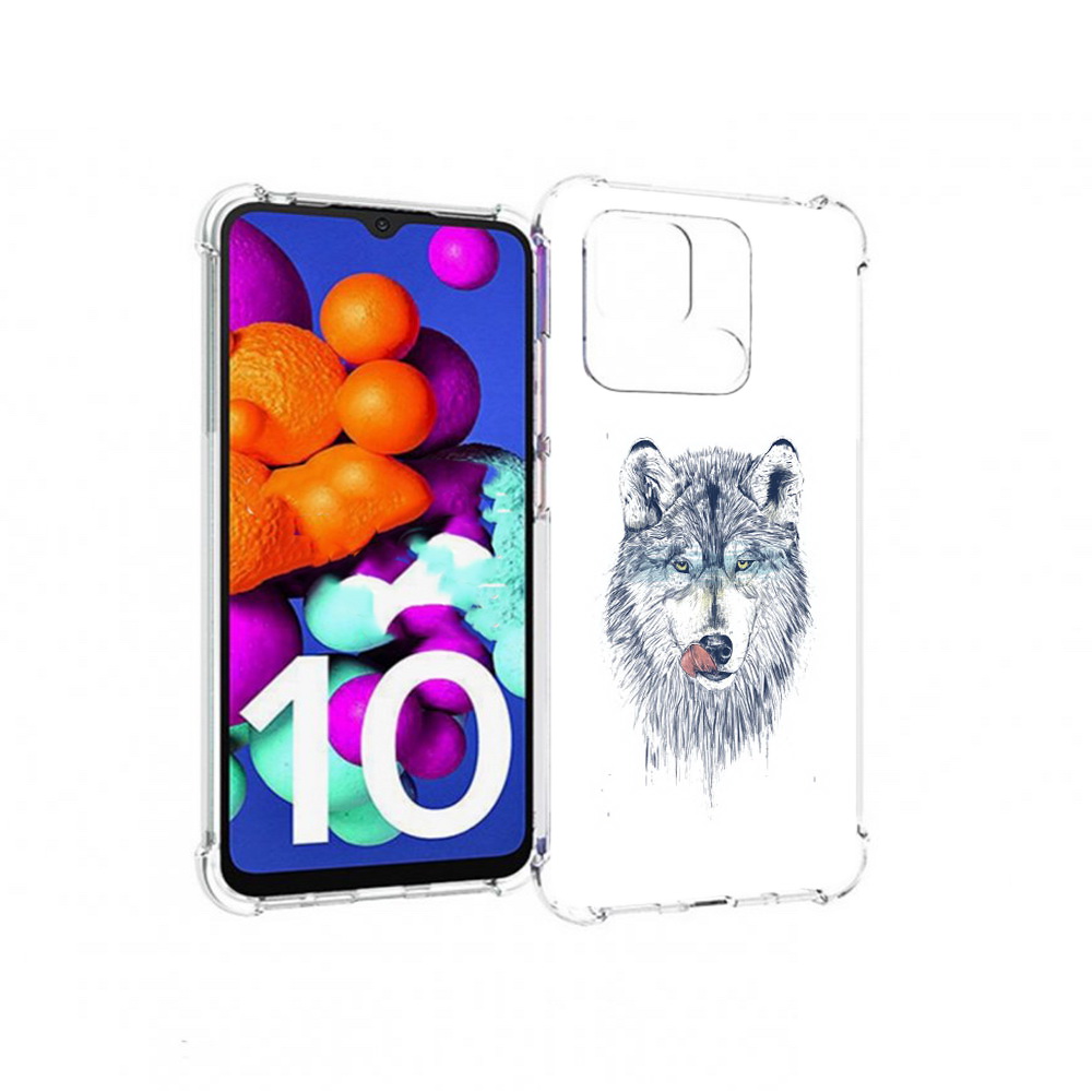

Чехол MyPads Tocco для Xiaomi Redmi 10C голодгый волк, Прозрачный, Tocco