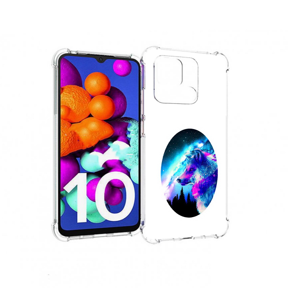 

Чехол MyPads Tocco для Xiaomi Redmi 10C голубой волк, Прозрачный, Tocco