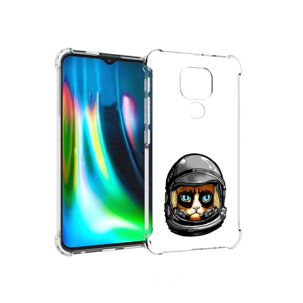 

Чехол MyPads Tocco для Motorola Moto E7 Plus кот космонавт (PT155921.339.400), Прозрачный, Tocco