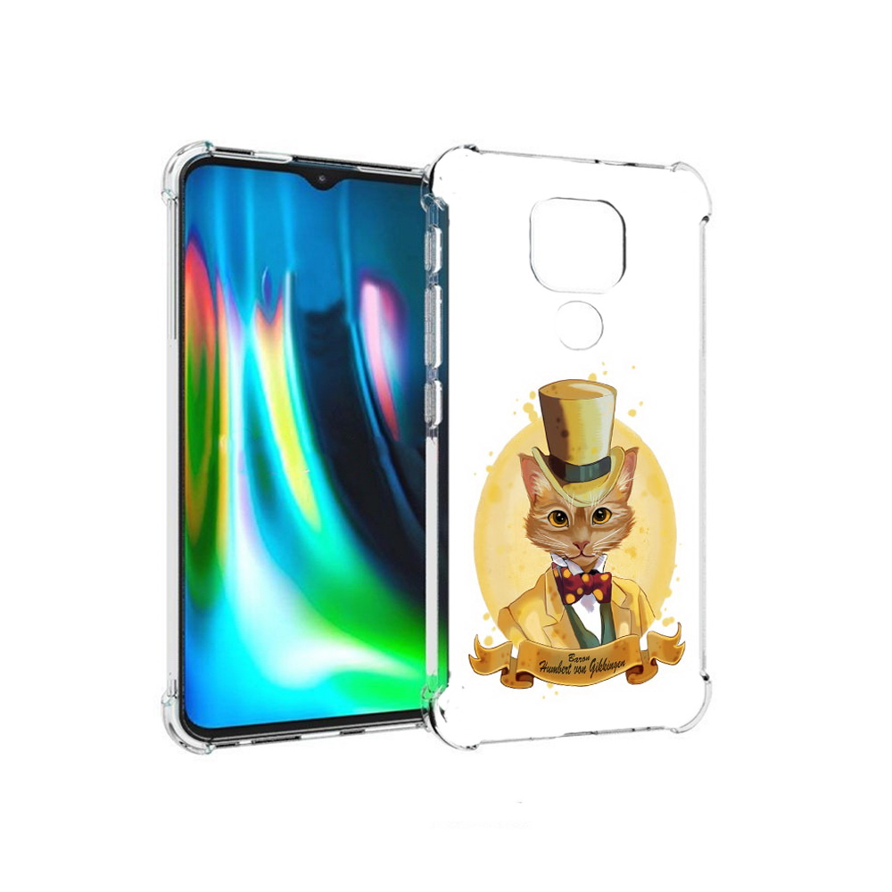 

Чехол MyPads Tocco для Motorola Moto E7 Plus кот юрист (PT155921.339.401), Прозрачный, Tocco