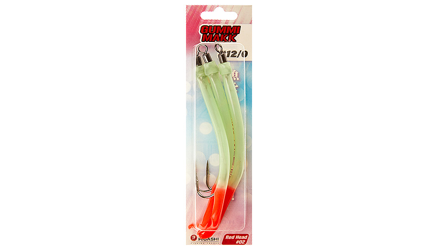 

Крючок оснащенный кембриком HIGASHI Gummi Makk #12/0 (set-3pcs) #02 Red Head