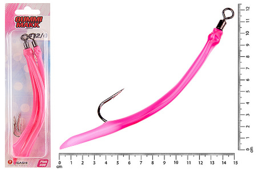 

Крючок оснащенный кембриком HIGASHI Gummi Makk #12/0 (set-3pcs) #06 Pink