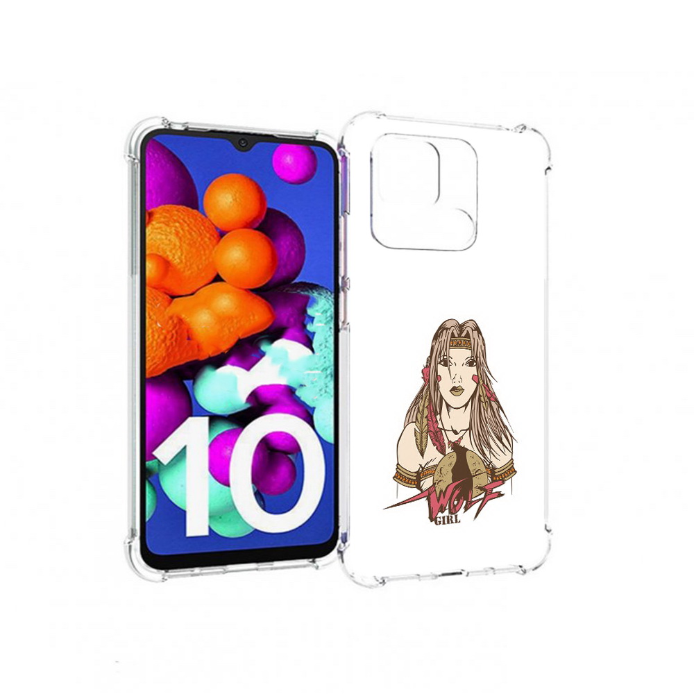 

Чехол MyPads Tocco для Xiaomi Redmi 10C девушка волк, Прозрачный, Tocco