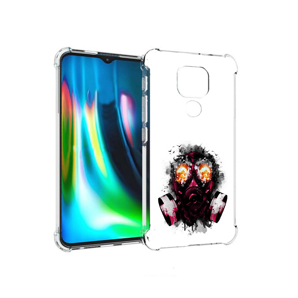 

Чехол MyPads Tocco для Motorola Moto E7 Plus красный противогаз (PT155921.339.412), Прозрачный, Tocco