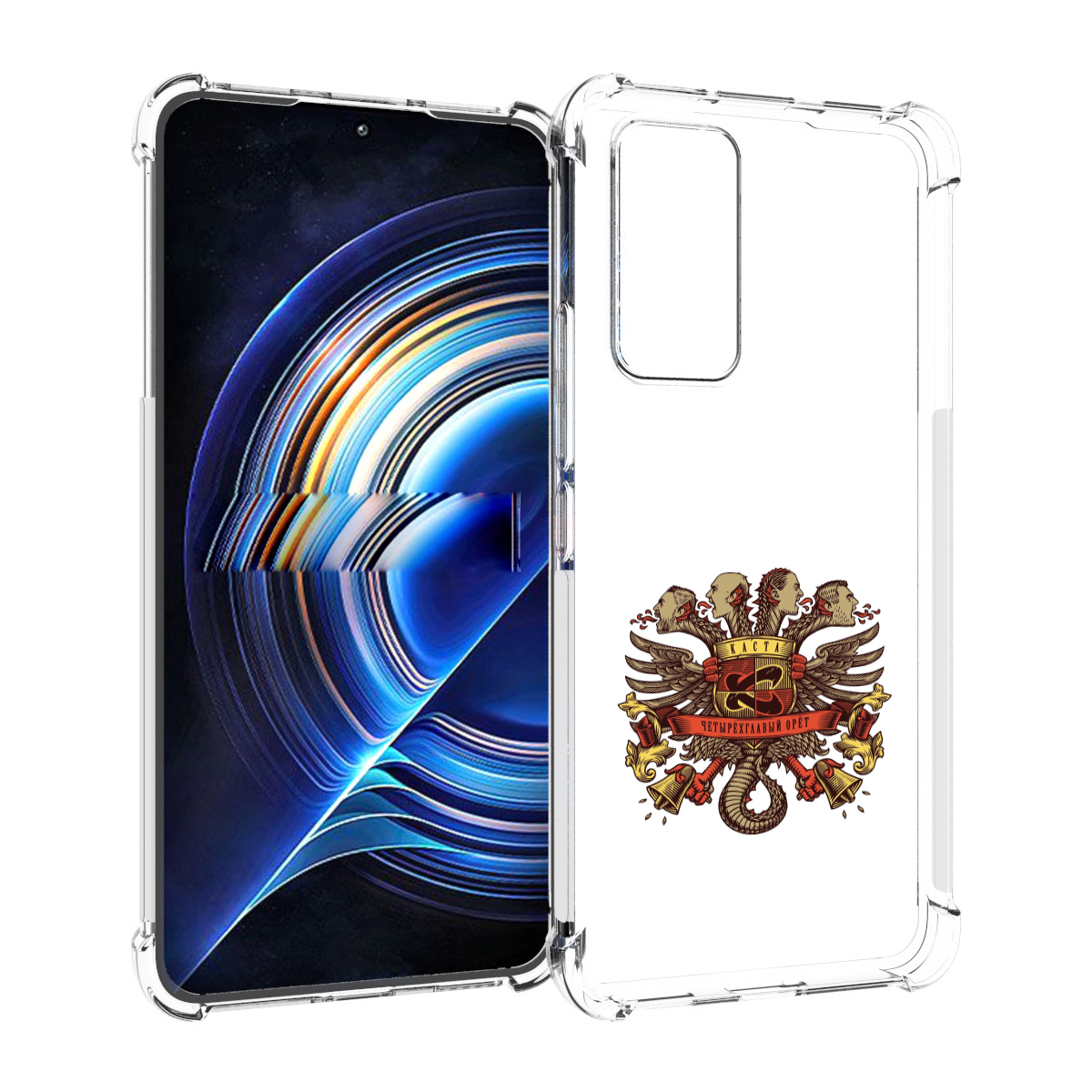 

Чехол MyPads Четырёхглавый орёт Каста для Tecno Camon 19 Neo, Прозрачный, Tocco