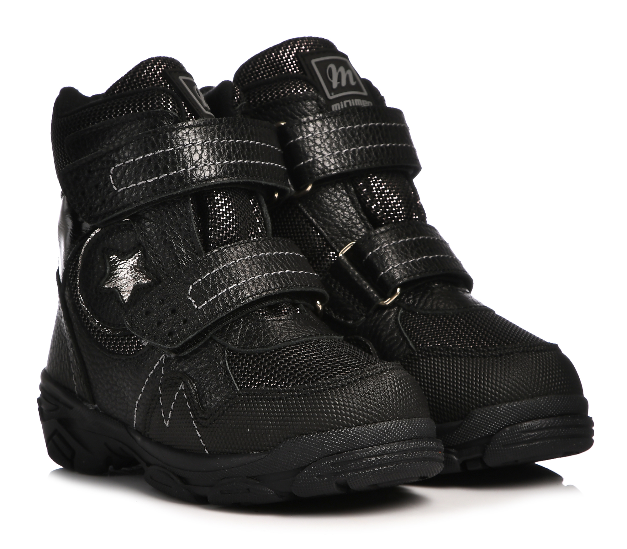 Ботинки Minimen для девочек, чёрные, размер 26, 2658-63-23B-05 ботинки minimen для девочек сиреневые размер 29 2658 63 23b 04