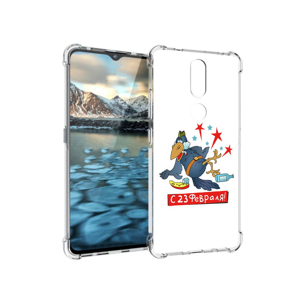 

Чехол MyPads Tocco для Nokia 2.4 23 февраля веселая птица (PT227049.107.9), Прозрачный, Tocco