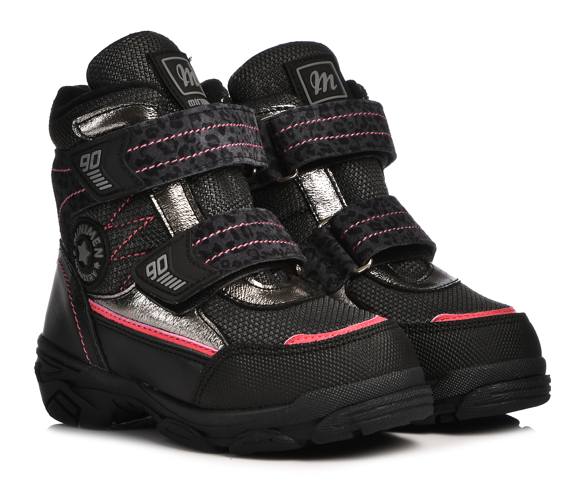 Ботинки Minimen для девочек, чёрные, размер 27, 2657-63-23B-01