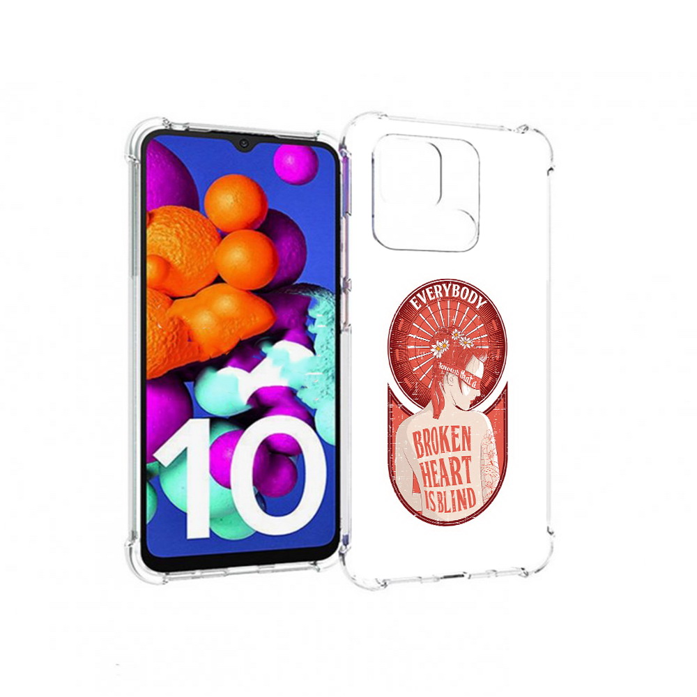 

Чехол MyPads Tocco для Xiaomi Redmi 10C девушка разбитое сердце, Прозрачный, Tocco