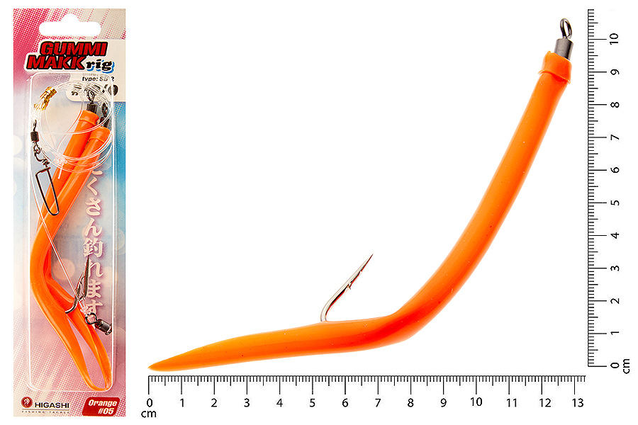 

Оснастка HIGASHI Gummi Makk rig SB2 #05 Orange #6-0