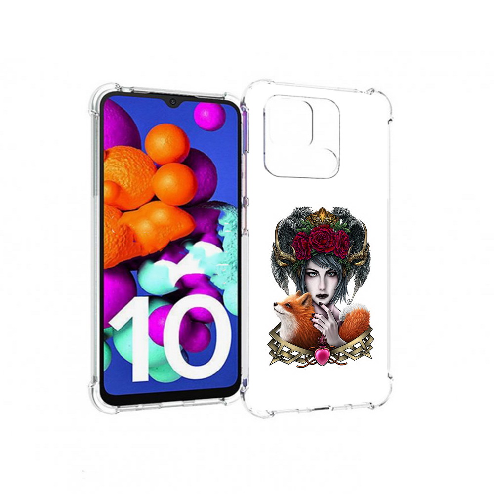 

Чехол MyPads Tocco для Xiaomi Redmi 10C девушка с лисой, Прозрачный, Tocco