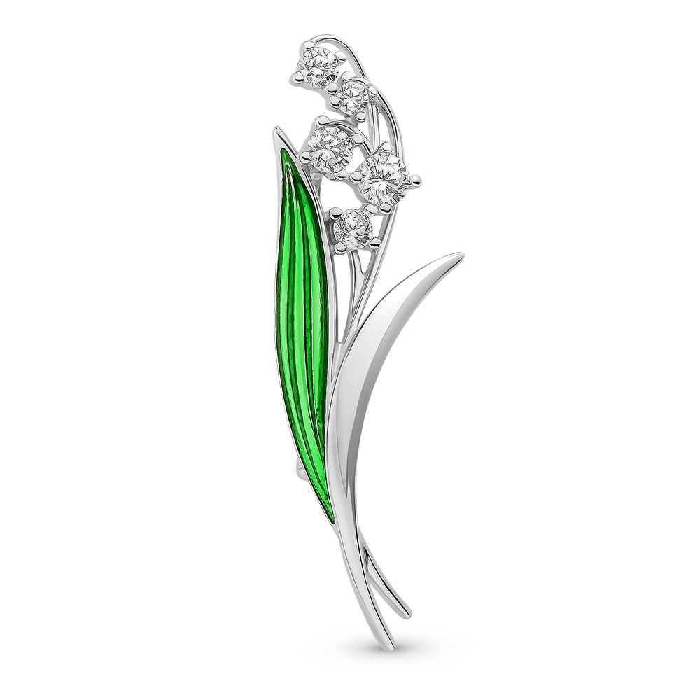

Брошь из серебра с эмалью, фианитом 585Gold 709000241, 709000241