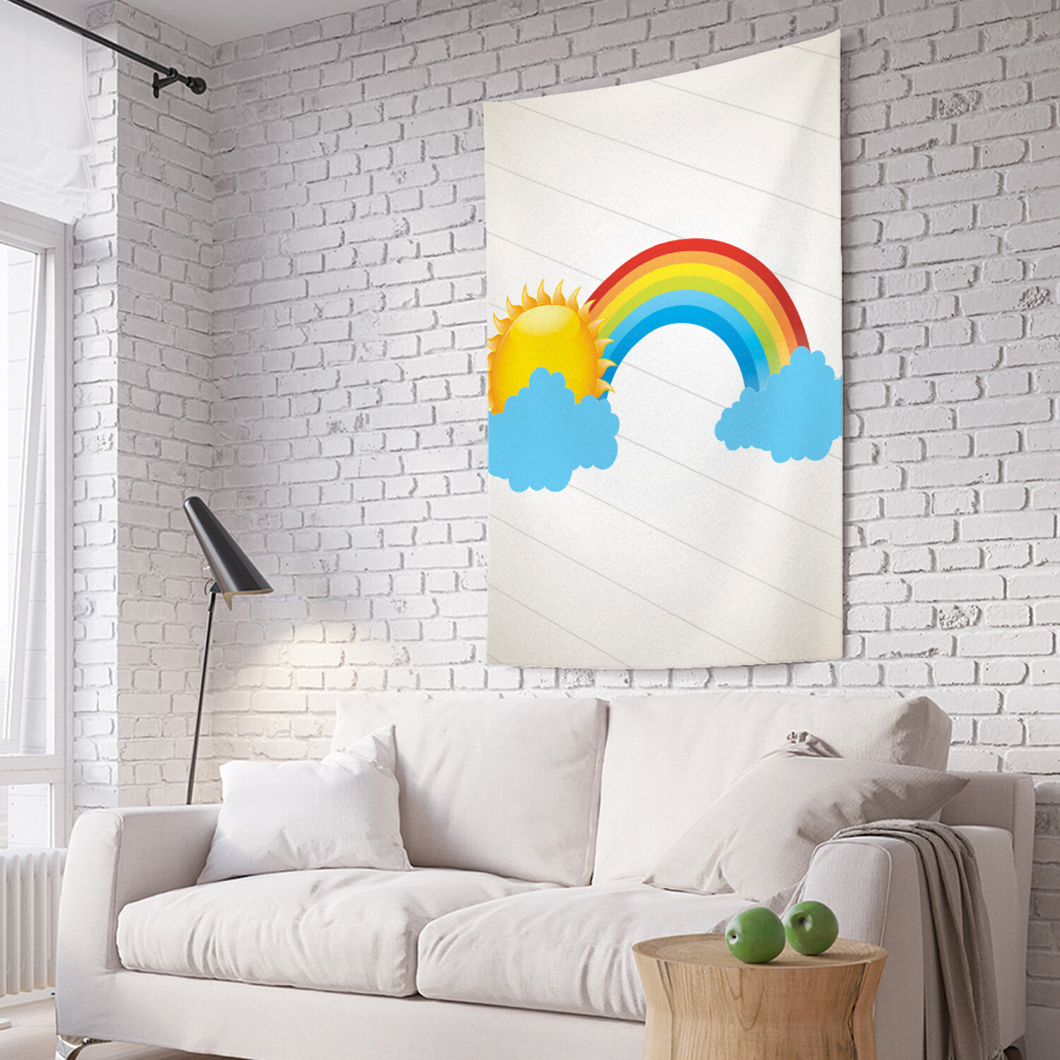 

Вертикальное фотопанно на стену JoyArty Солнце и радуга 150x200 см, Солнце и радуга