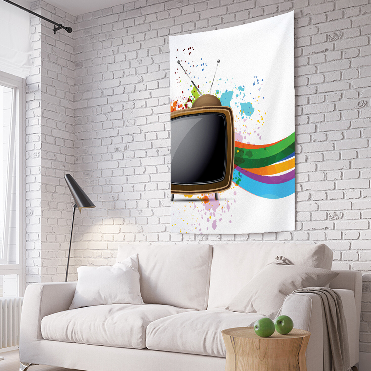 фото Вертикальное фотопанно на стену joyarty "цветной телевизор", 150x200 см