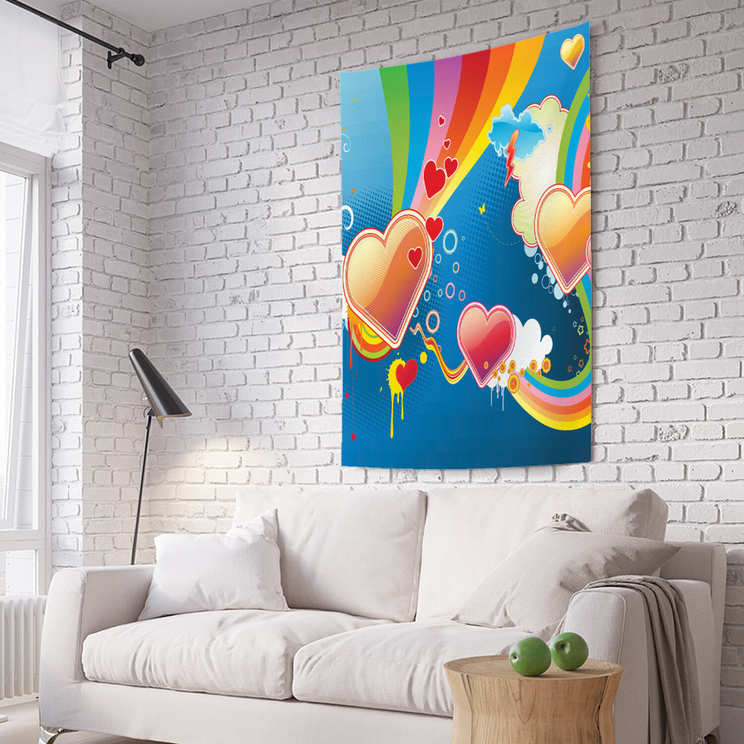 

Вертикальное фотопанно на стену JoyArty Сердце и радуга 150x200 см, Сердце и радуга