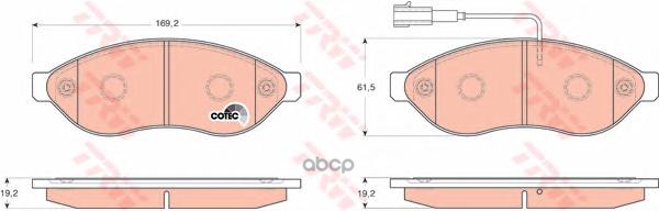 

Тормозные колодки TRW/Lucas передние для Citroen Jumper/Fiat Ducato/Peugeot Boxer GDB1681, GDB1681 =1237 01 колодки дисковые п. Citroen Jumper, Fiat Ducato, Peugeot Boxer 2.2HDi 06>