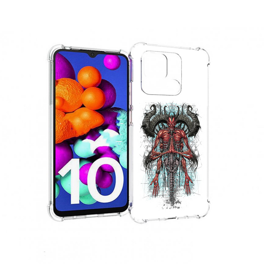 

Чехол MyPads Tocco для Xiaomi Redmi 10C дьявол, Прозрачный, Tocco